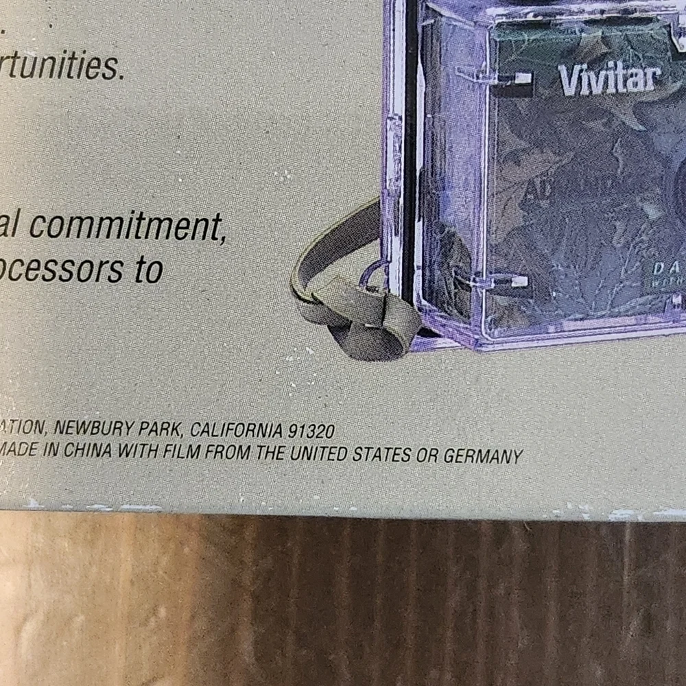 Vtg 90s Vivitar Hawkeye Waterproof Camera Single Use -Hunting - Brand New In Box